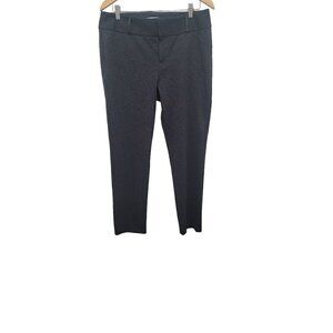 MICHAEL KORS WOMEN'S KNIT SLIM LEG DRESSING GRAY MID RISE PANTS SIZE 14